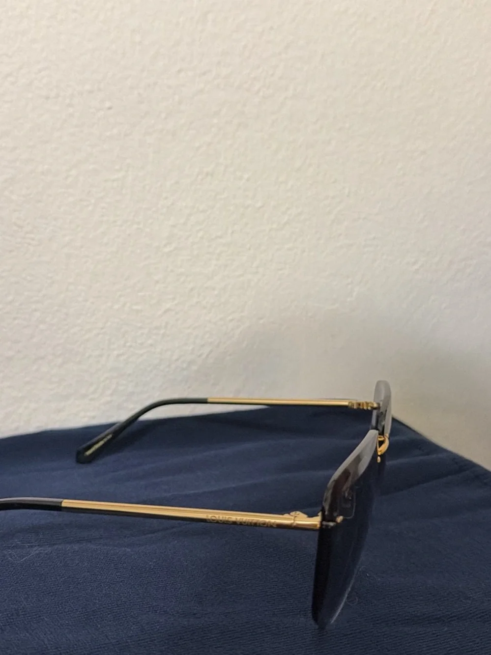 Louis Vuitton Grease Rimless Aviator Sunglasses- Gold Gradient